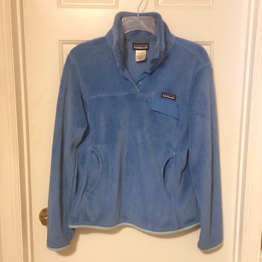 Dusty blue Patagonia Re-Tool Snap Fleece Pullover